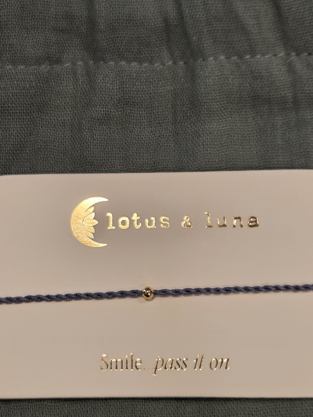 Lotus and Luna Bracelet Smile..Pass it on